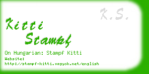 kitti stampf business card